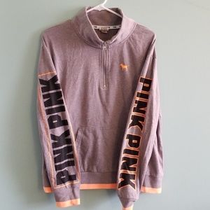 PINK half zip sweatshirt